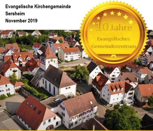 Luftbild Evangelische Kirche und Gemeindezentrum Sersheim