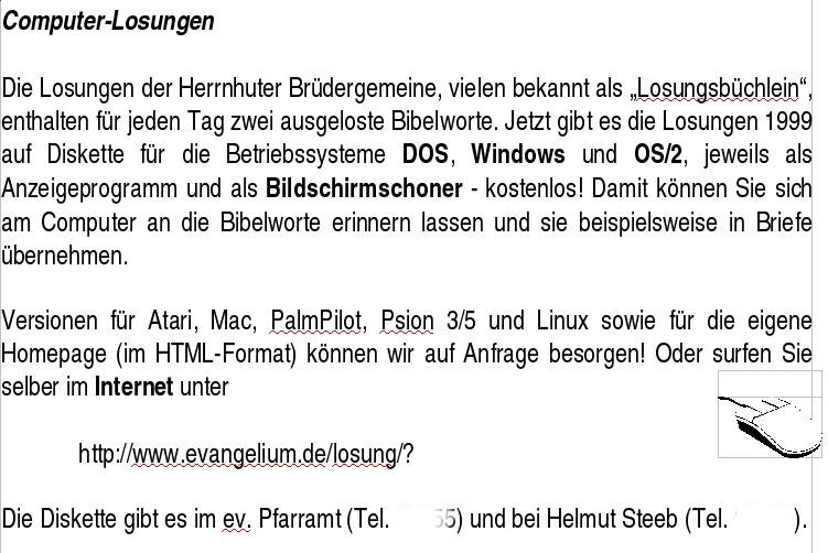 1998-12-05 losung.de Losungsdiskette